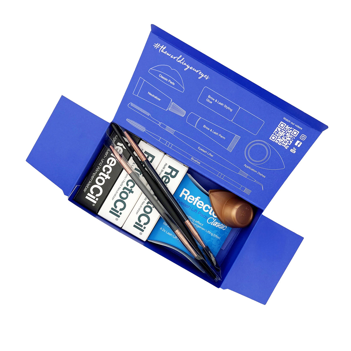 Open RefectoCil Classic Eyelash Lift Kit with application tools