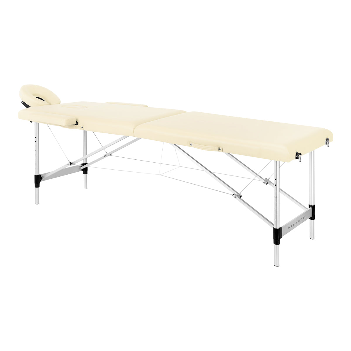 BALANCE aluminium folding massage table 2 segment cream - BVShop