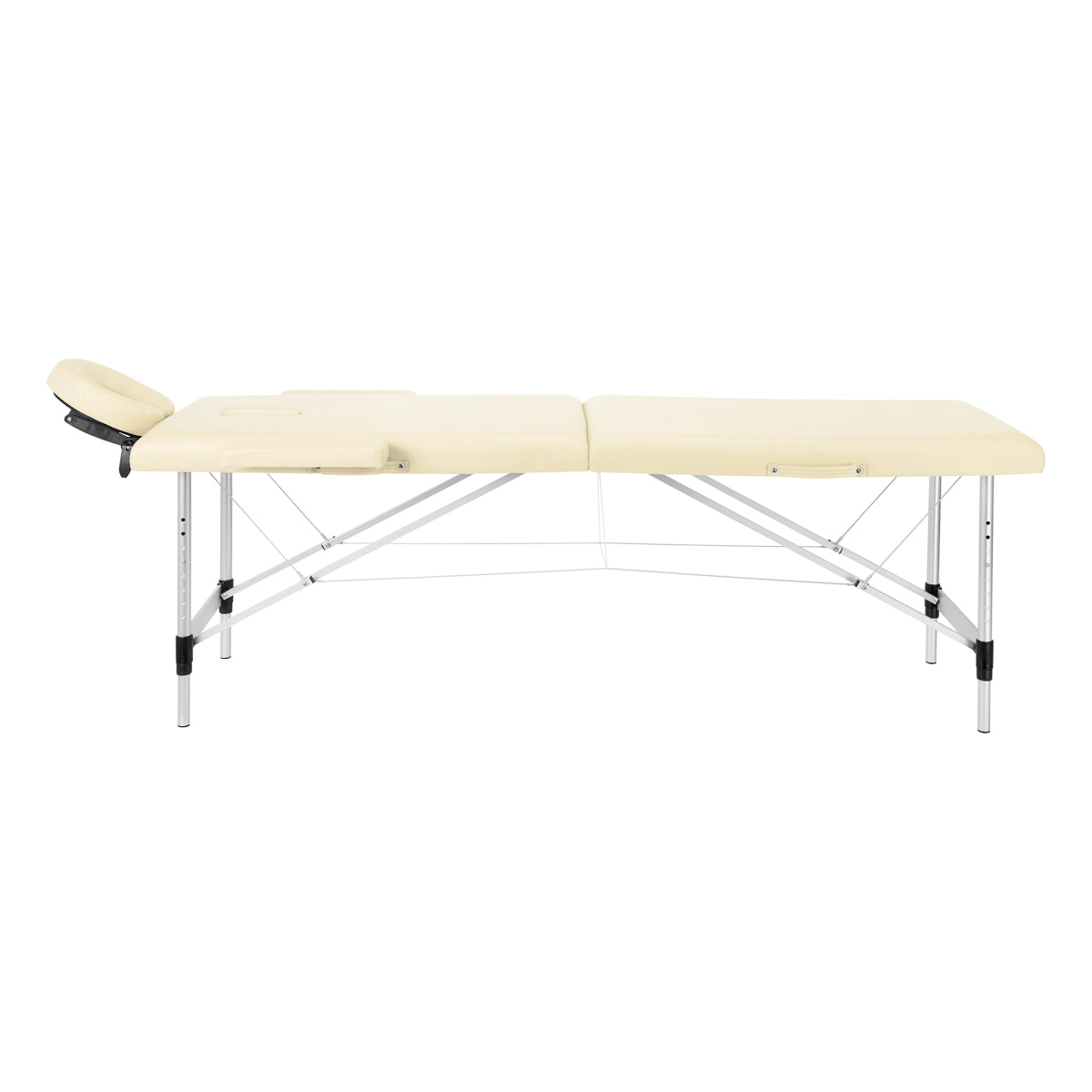 BALANCE aluminium folding massage table 2 segment cream - BVShop