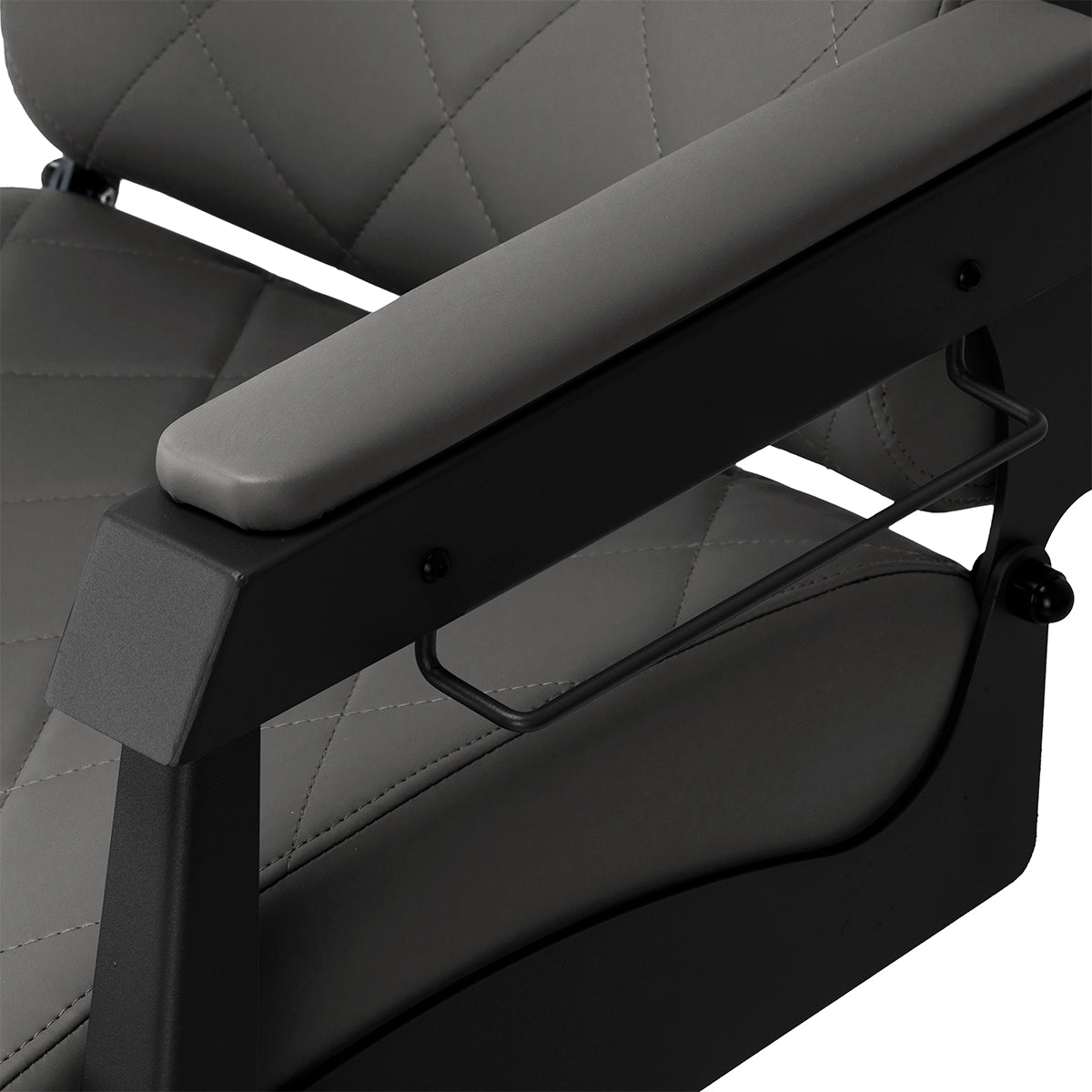 Adjustable headrest on Gabbiano Bruno professional barber chair