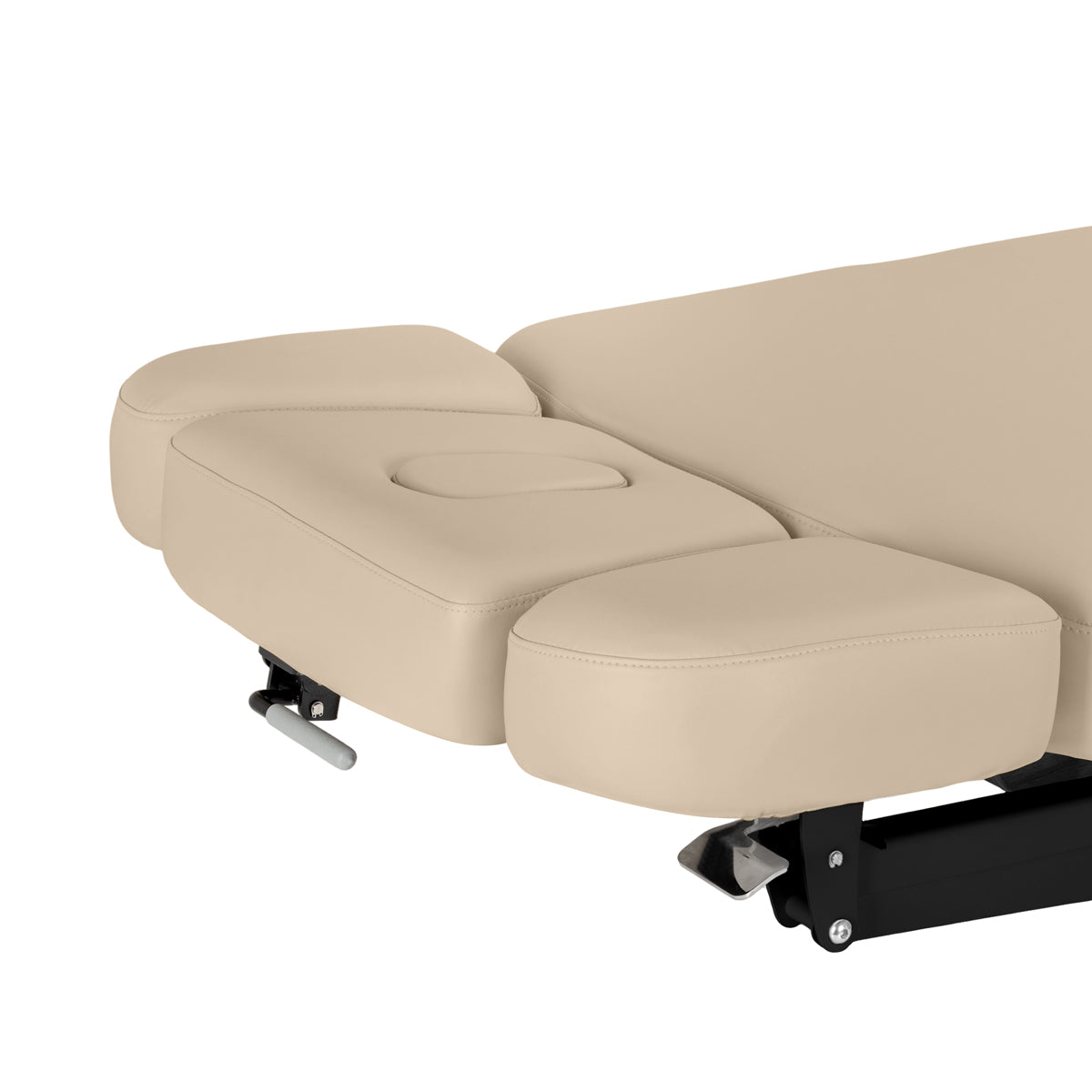 Elektryczna Leżanka SPA Sillon Relax – Kolor Beżowy, Podstawa Czarna · Boczne części zagłówka