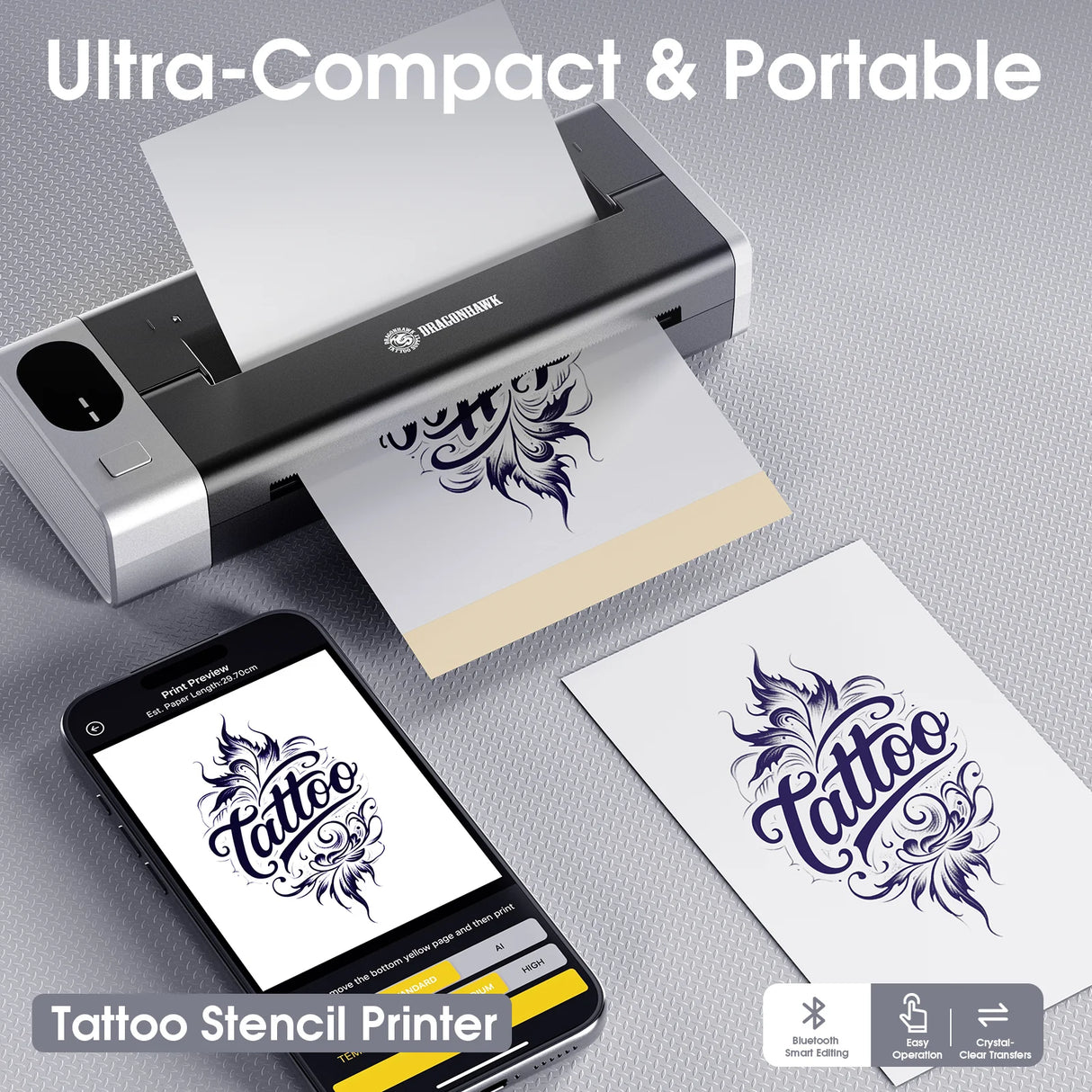 Mast DragonHawk M6 Wireless Tattoo Stencil Printer - BVShop