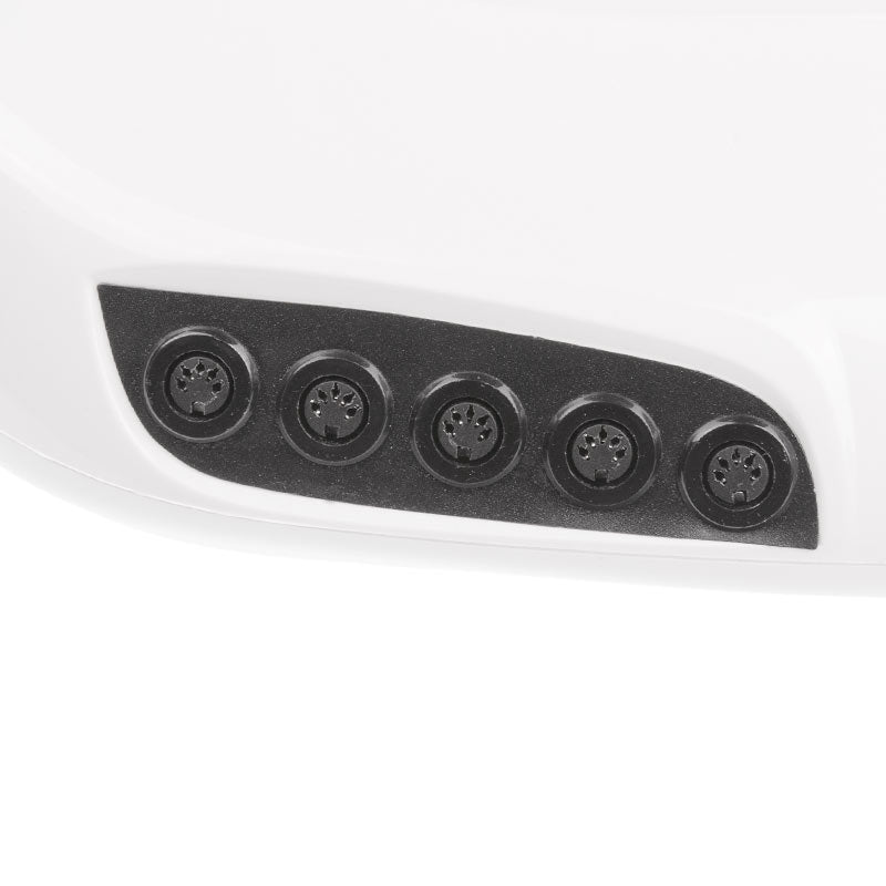 Beauty System electrical stimulation device with infrared therapy, compact black design for facial and skin rejuvenation.