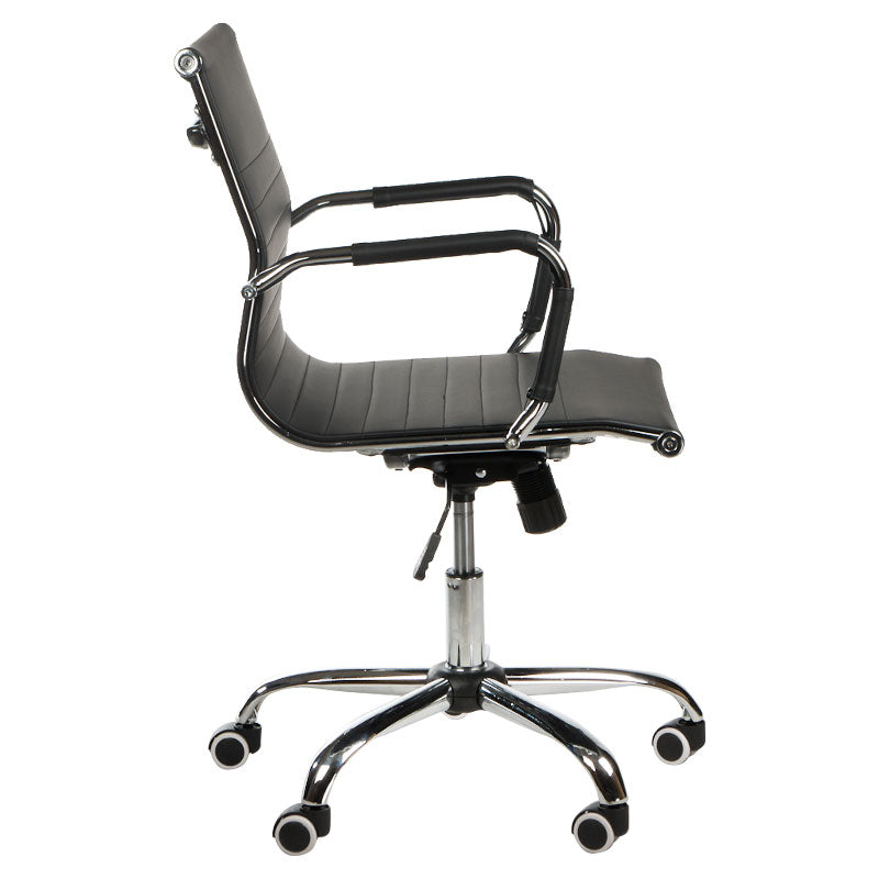 Black CorpoComfort BX-5855 office chair by Beauty System with adjustable armrests and ergonomic design.