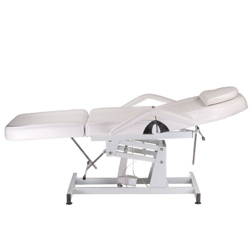 Electrical cosmetic chair BD-8251 by Beauty System in white, featuring a padded seat, adjustable height, and ergonomic design.