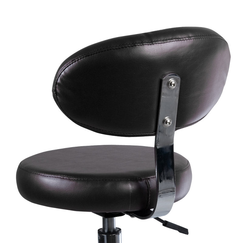 Cosmetology Stool with backrest BD-9934 black - BVShop