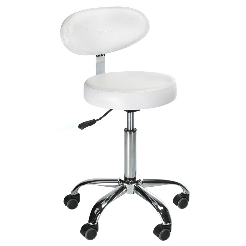 Cosmetic stool with backrest BD-9934 white - BVShop