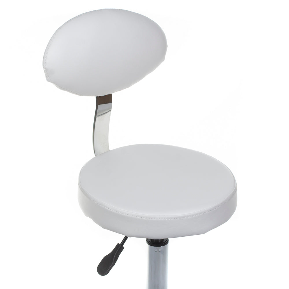Cosmetic Stool with backrest BH-7289 White - BVShop