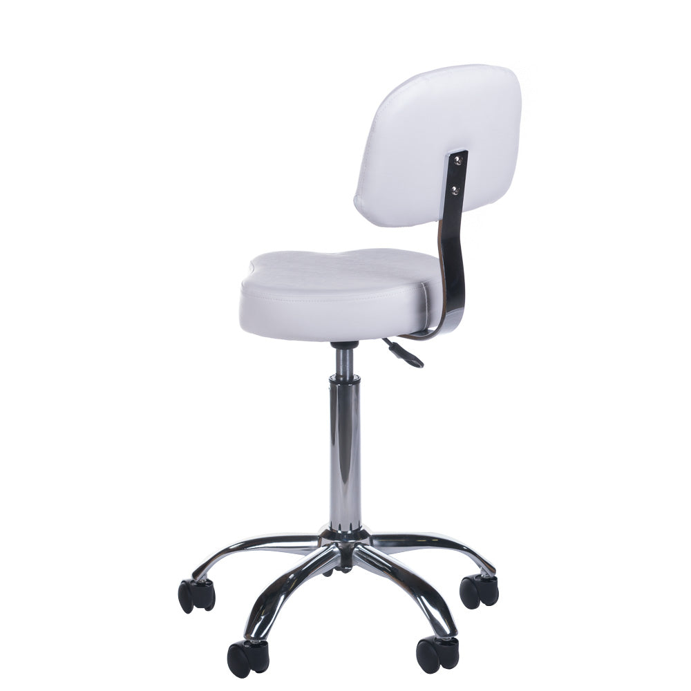 Cosmetic Stool with Backrest BH-7268 White - BVShop