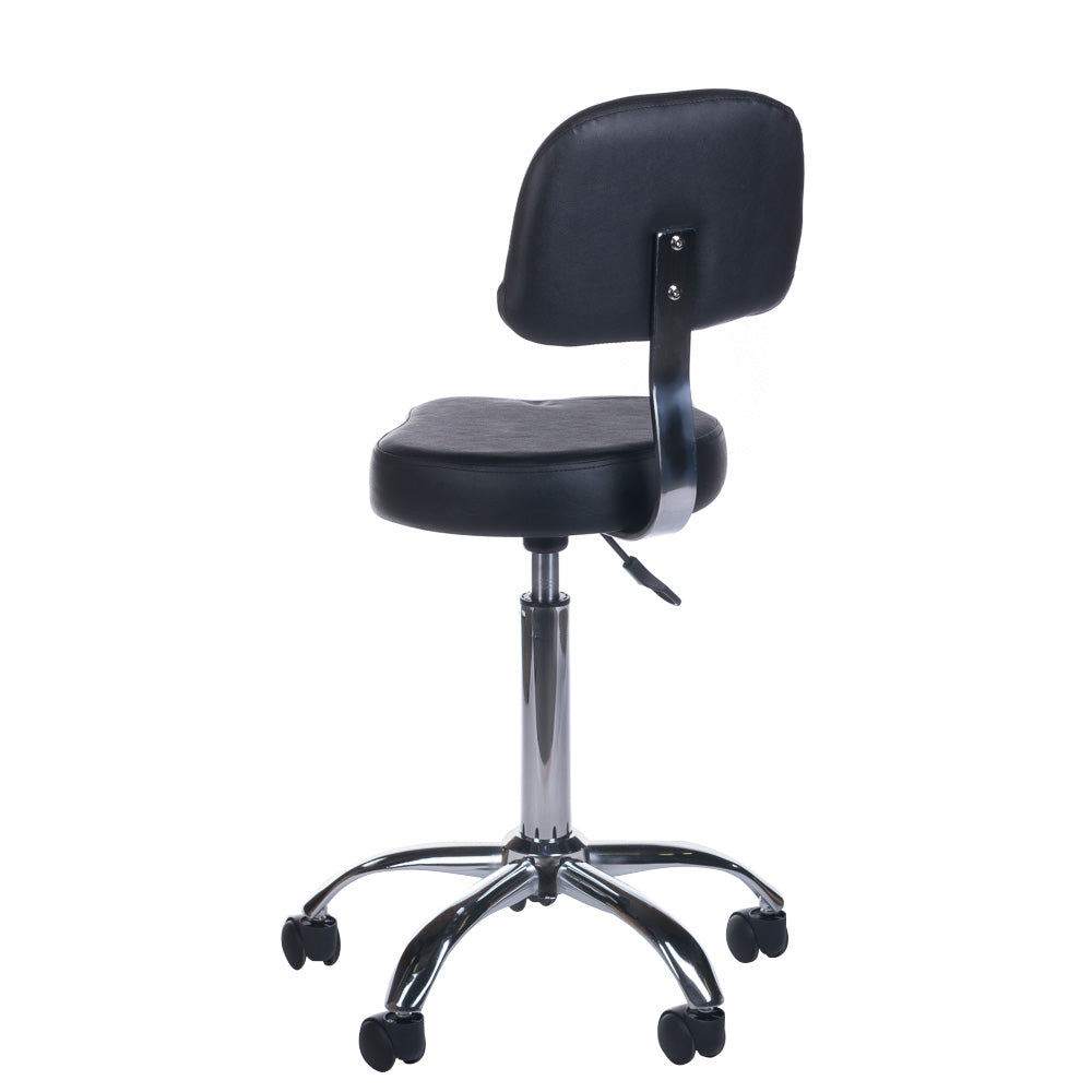 Cosmetic Stool with Backrest BH-7268 Black - BVShop