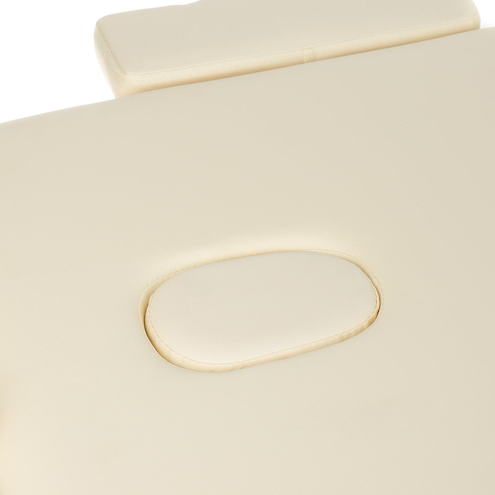 Beauty System BS-723 massage and rehabilitation table with cream, featuring a padded surface and adjustable height for therapy sessions.