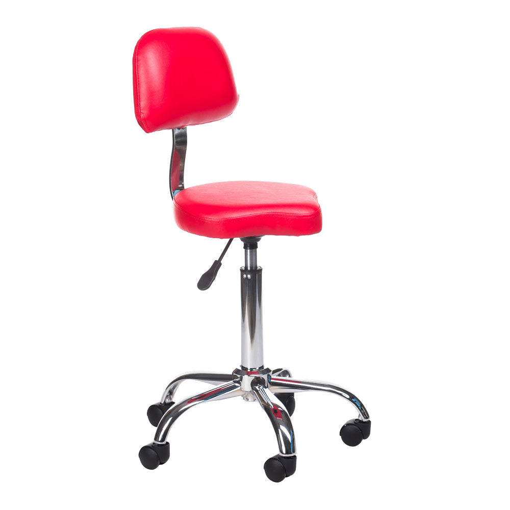 Cosmetic Stool with Backrest BH-7268 Red - BVShop