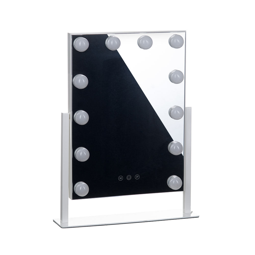 Beauty System LED Hollywood 1012-Z illuminated mirror with bright LED lights and a sleek rectangular design.
