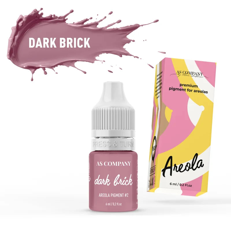 Zestaw pigmentów hybrydowych AS COMPANY do otoczki brodawki 6 × 6 ml