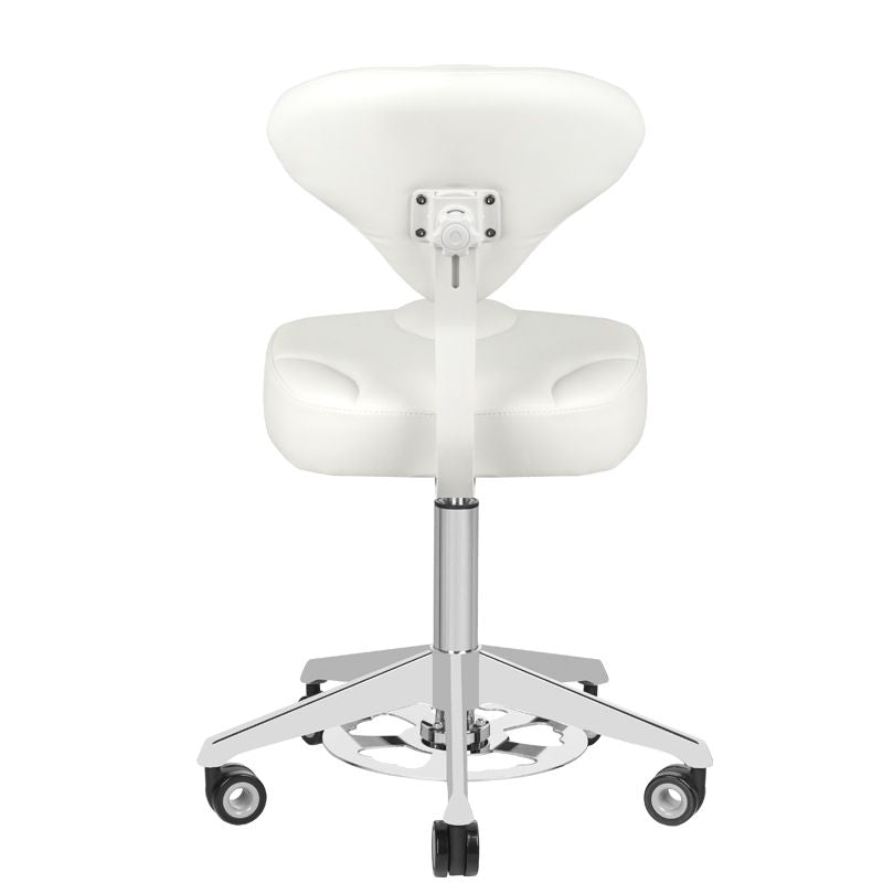 Azzurro 156f bump-up white cosmetic stool - BVShop