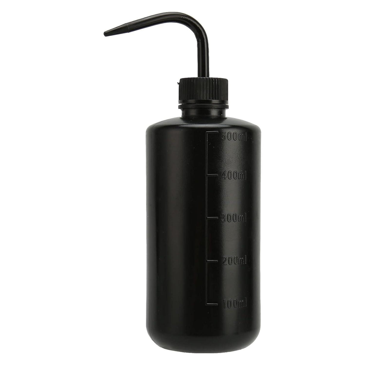Black Plastic Wash Bottle 500ml - BVShop