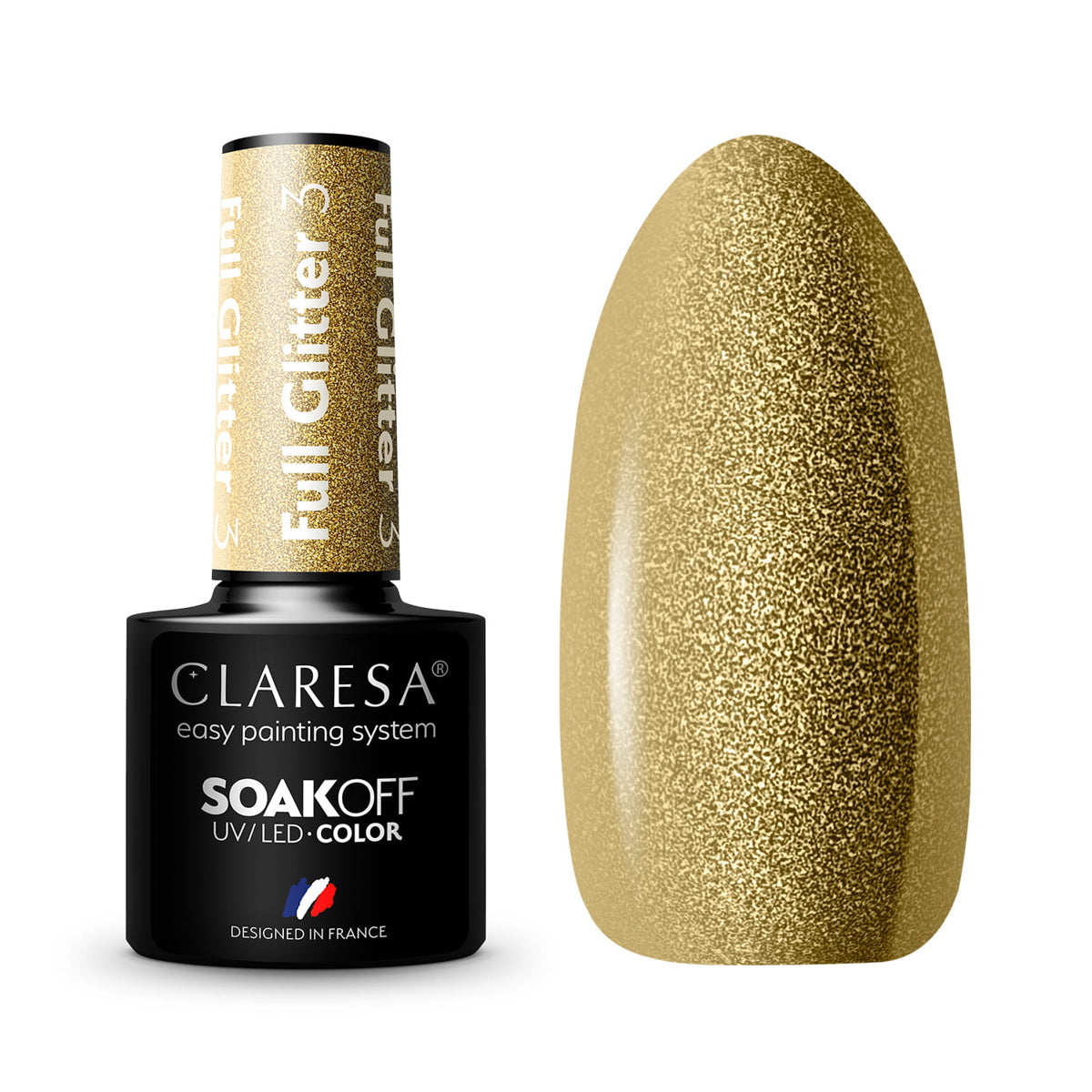 CLARESA Hybrid nail polish FULL GLITTER 3 -5g - BVShop
