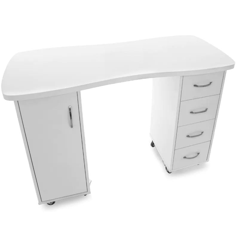 Desk 2027 white two cabinets - BVShop