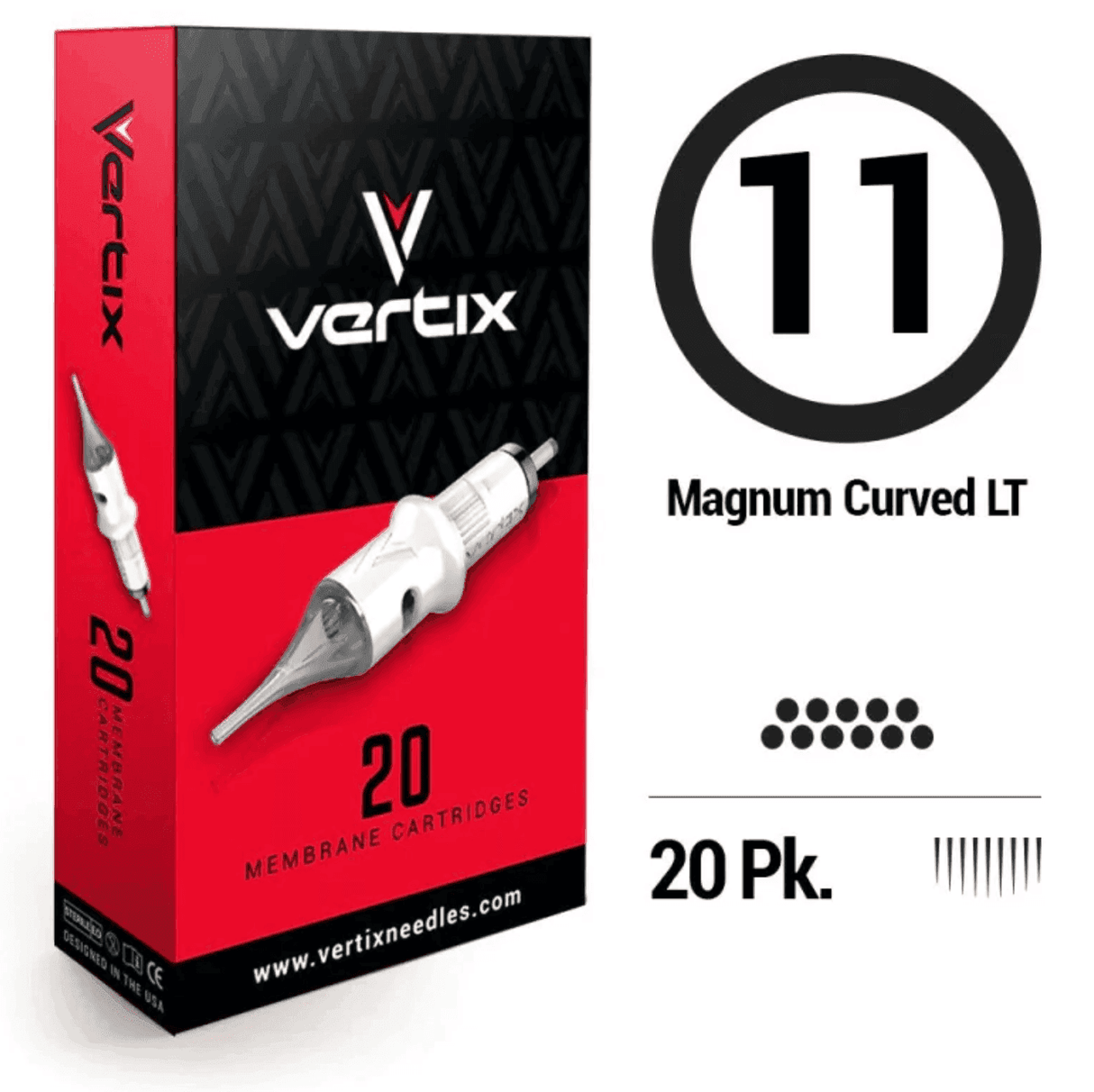 Vertix Tattoo Curved Magnum Cartridges - BVShop