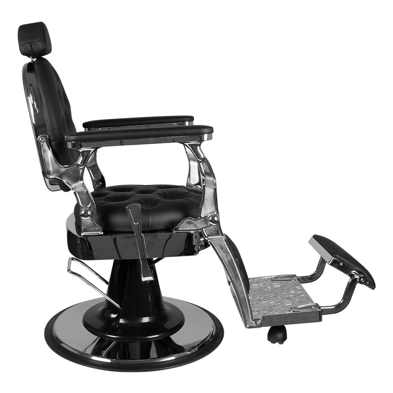 Gabbiano Barber Chair Giulio silver black - BVShop