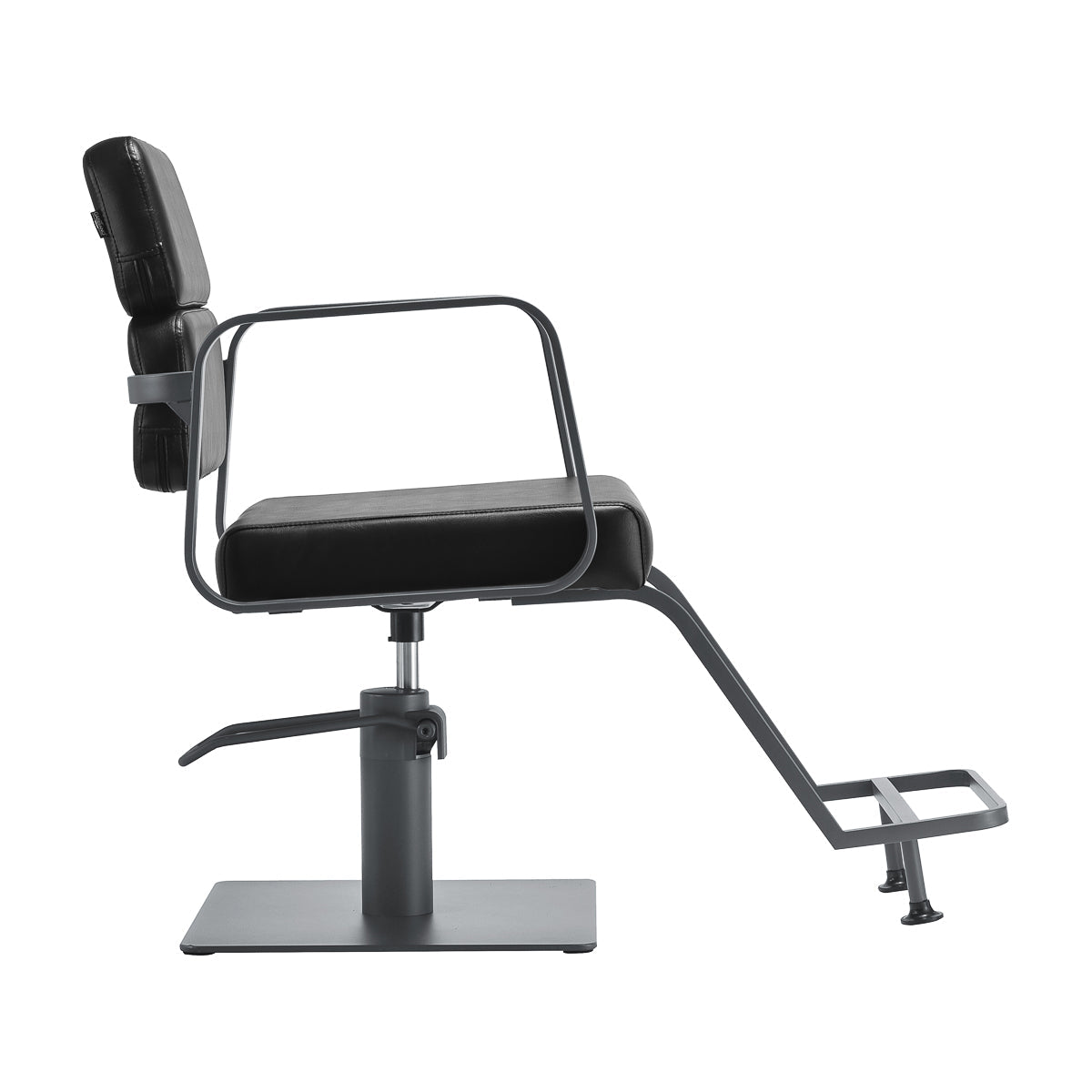 Gabbiano hairdressing chair Porto gray black - BVShop