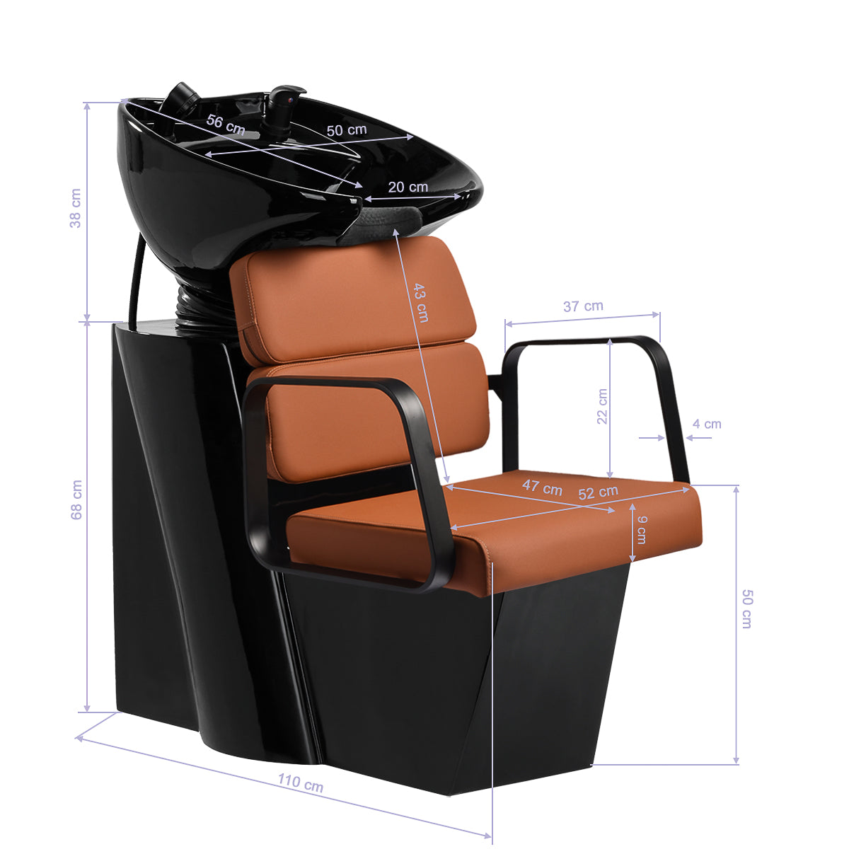 Gabbiano Porto hair wash unit black orange - BVShop