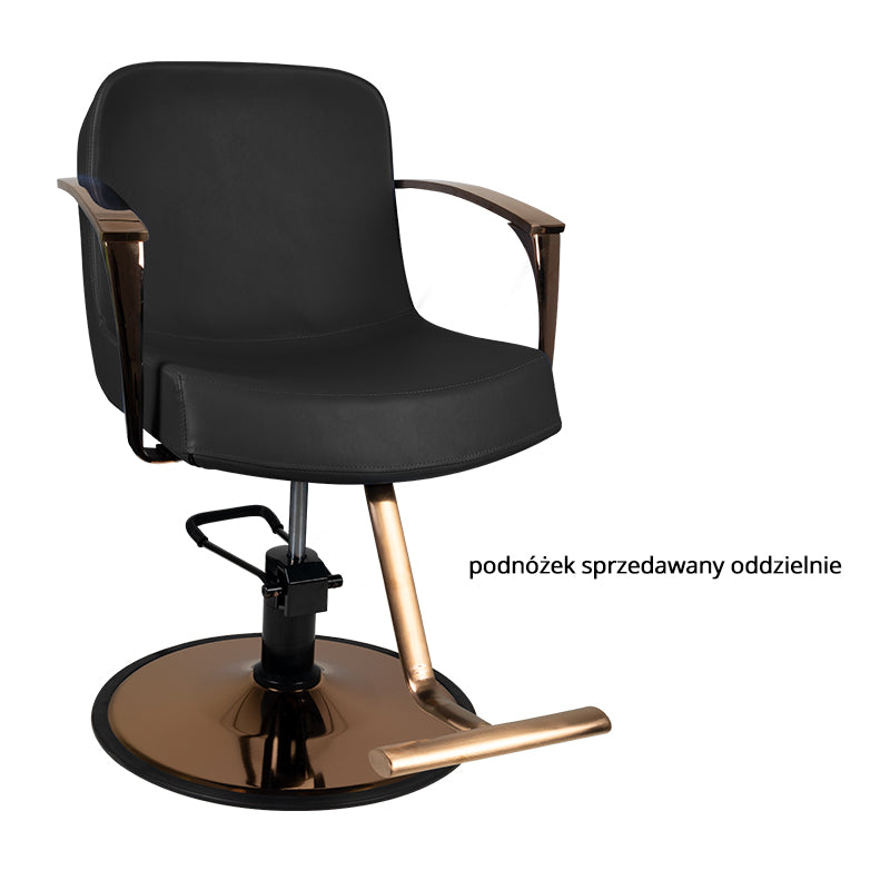 Gabbiano styling armchair, copper, black Bologna - BVShop