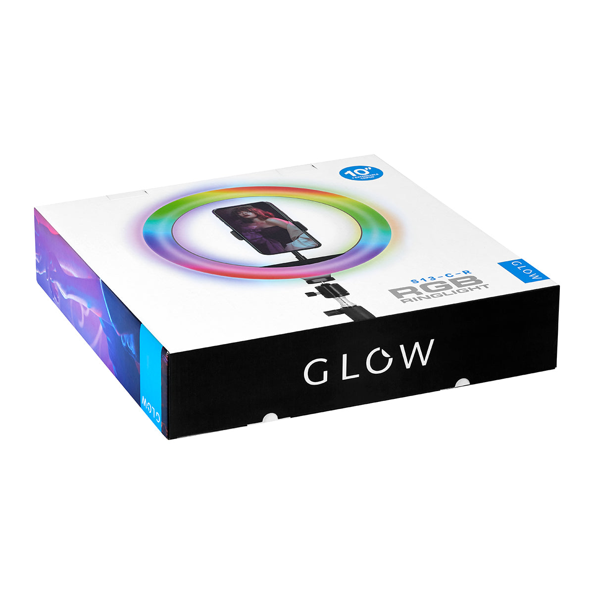 GLOW 10" bsc RGB ring lamp with 10W tripod - BVShop