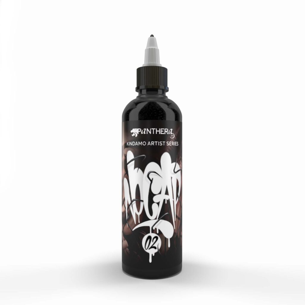 Panthera X Kindamo No Cap 02 Pigment Do Tatuażu 150ml — butelka na białym tle