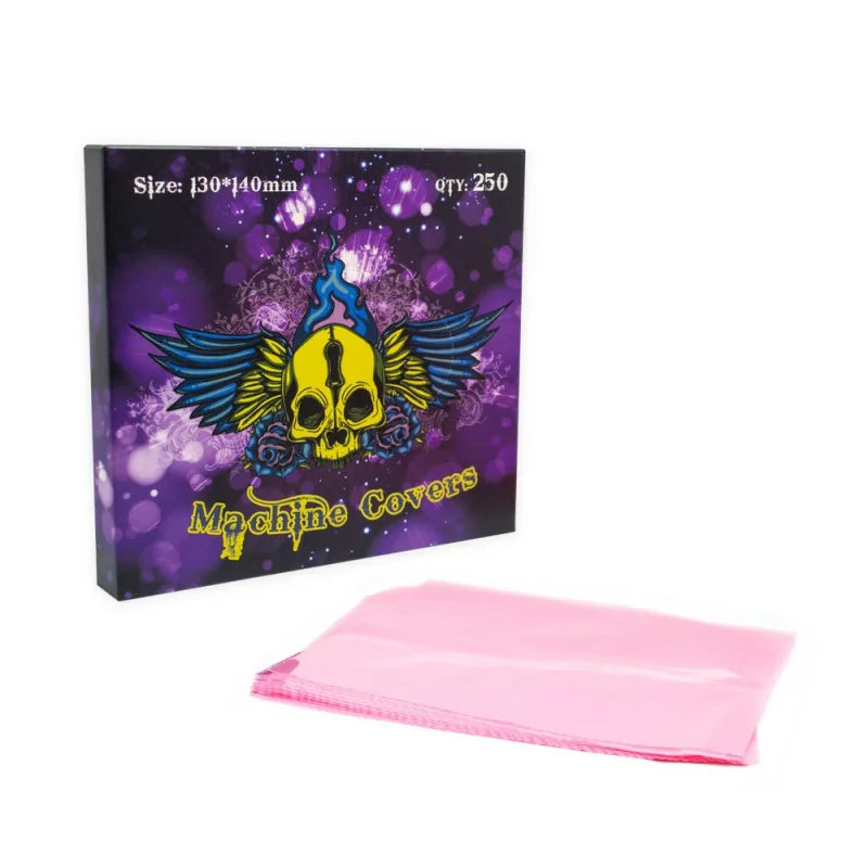 Tattoo Machines bags Transparent Pink / Yellow/ Blue 250pcs. - BVShop