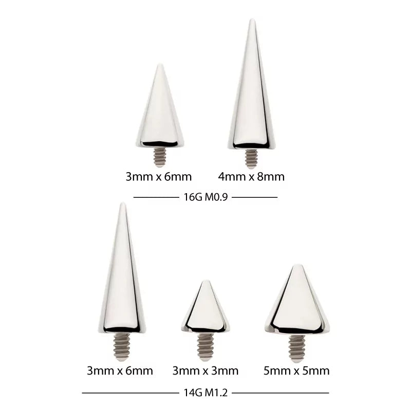 Titanium Piercing Labret Spike Tip - BVShop