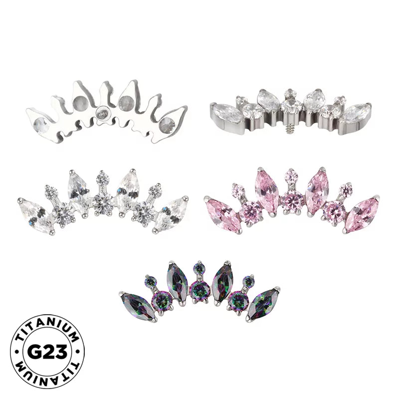 Titanium Ring Round And Marquise - BVShop