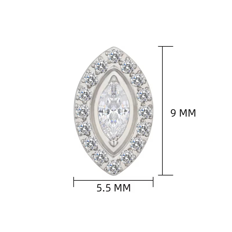 Titanium Ring Tips Marquise Bezel Set - BVShop