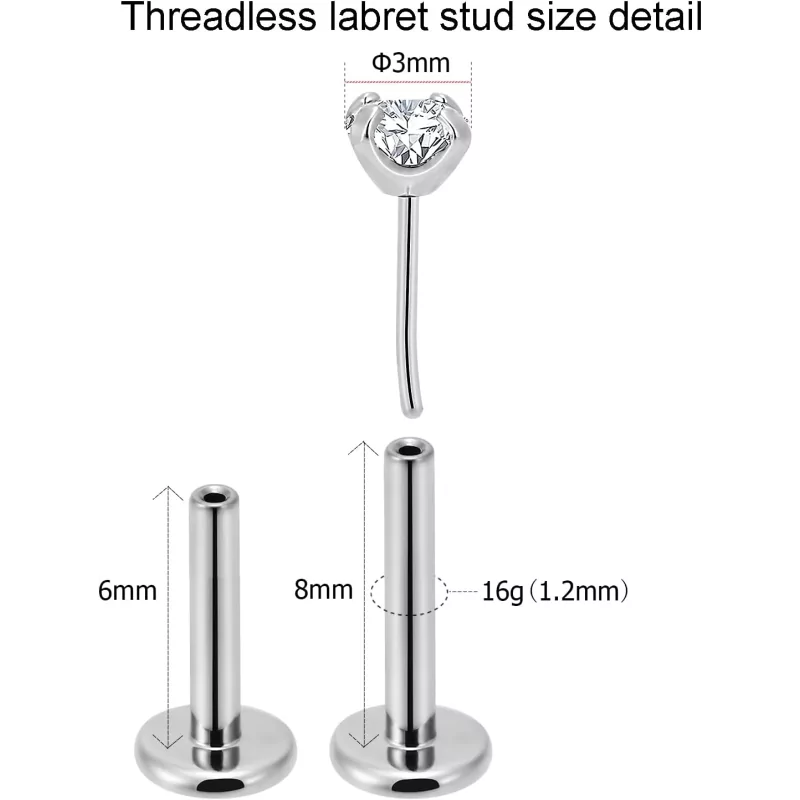 Titanium Threadless Labret - BVShop