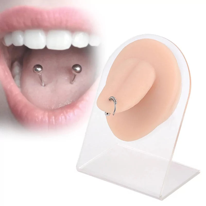 Tongue Piercing Silicone Model