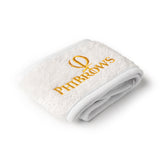 PhiBrows White Cotton Headband — folded cotton headband