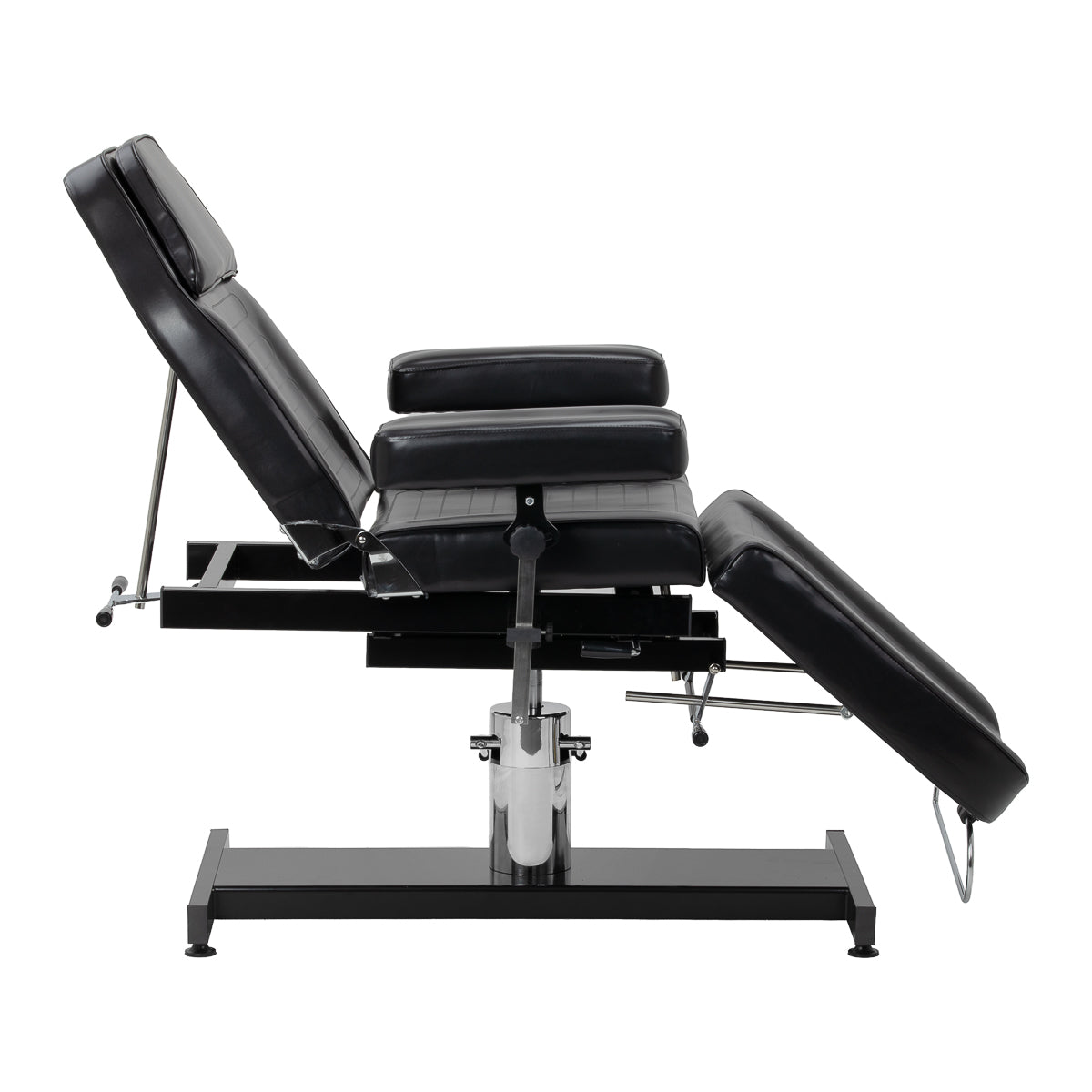 Black tattoo studio chair Pro Ink 210DH with reclining backrest