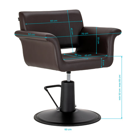 Gabbiano Lucca hairdressing chair brown - BVShop