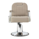 Beige barber chair Gabbiano Rufo with extendable headrest