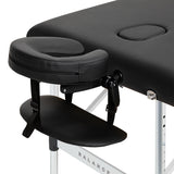 BALANCE aluminium folding massage table 3 segment black - BVShop