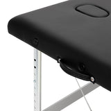 BALANCE aluminium folding massage table 3 segment black - BVShop