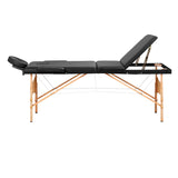 BALANCE wooden folding massage table 3 segment 190x70 black - BVShop
