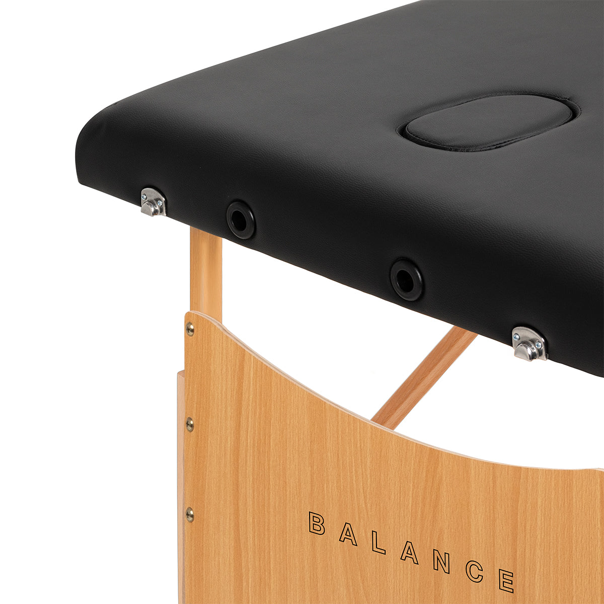 BALANCE wooden folding massage table 3 segment 190x70 black - BVShop