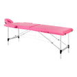 BALANCE aluminium folding massage table 2 segment pink - BVShop