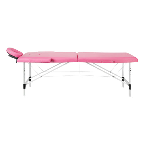BALANCE aluminium folding massage table 2 segment pink - BVShop