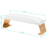 White Manicure Support Momo 7-M from MOMO, a sleek beauty salon furniture piece with padded surface and ergonomic design.