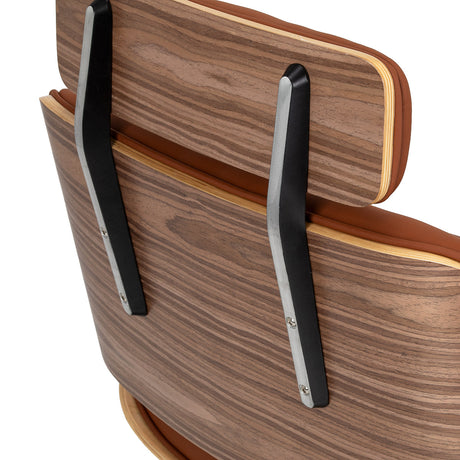 Back view of Gabbiano Florencja brown and walnut hairdressing chair