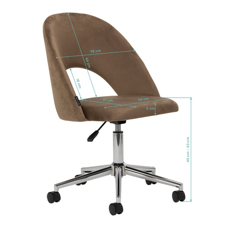 4RICO Arco brown swivel chair dimensions and design