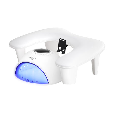 MOMO Croissant manicure hand rest with U-shaped white frame
