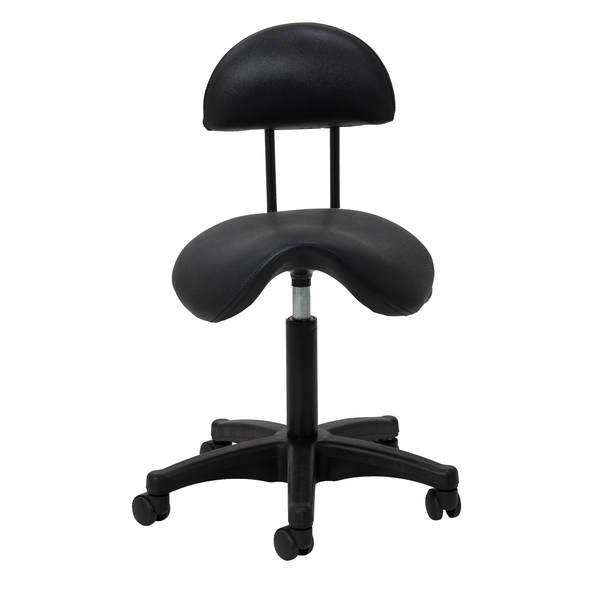 Czarny taboret salonowy ACTIVESHOP 6001 z regulowanym gazliftem